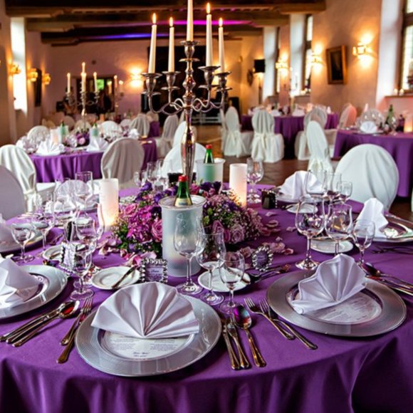 Handmade Wooden Purple Reversible Just Married Mr. Mrs. Wooden Signs - Picture 4 of 9